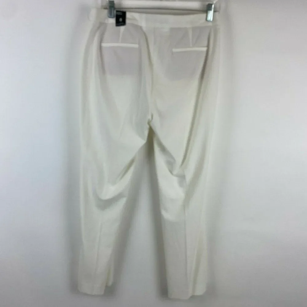 Amanda & Chelsea Modern Fit Straight Leg Ankle White Stretch Women Size 8 NWT - Picture 5 of 8